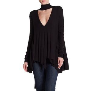 Free People Black Uptown Turtle Neck